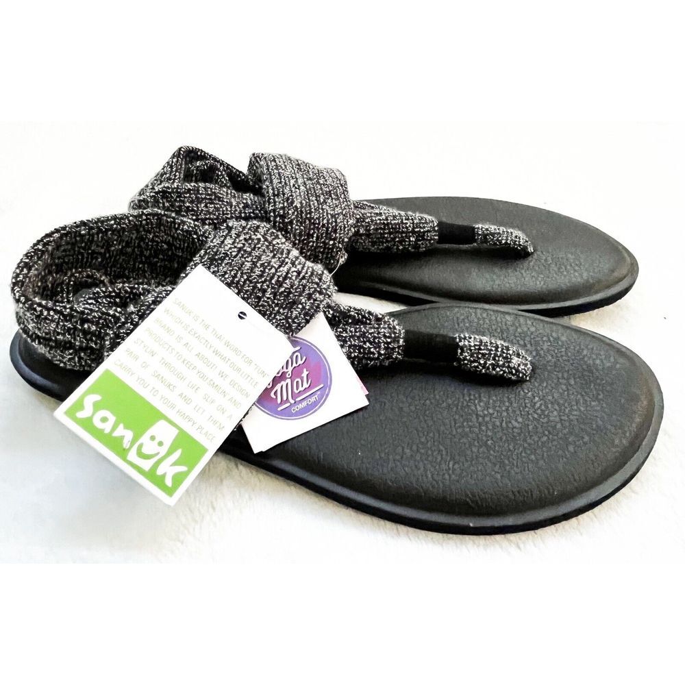 NWT Sanuk  Lil Yoga Sling Knitster Youth Girls Kids Shoes Sandals Flip Flops 4-5